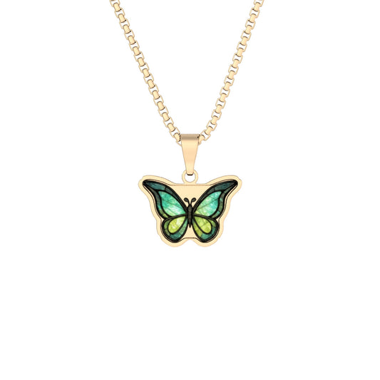 Custom Photo Butterfly Pendant Necklace — Personalized Cut-Out Photo Jewelry
