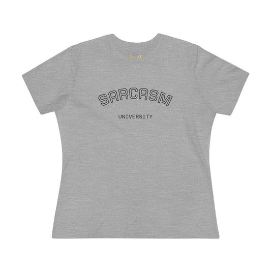 Sarcasm University Womens Tee — Funny Graphic Cotton T-Shirt