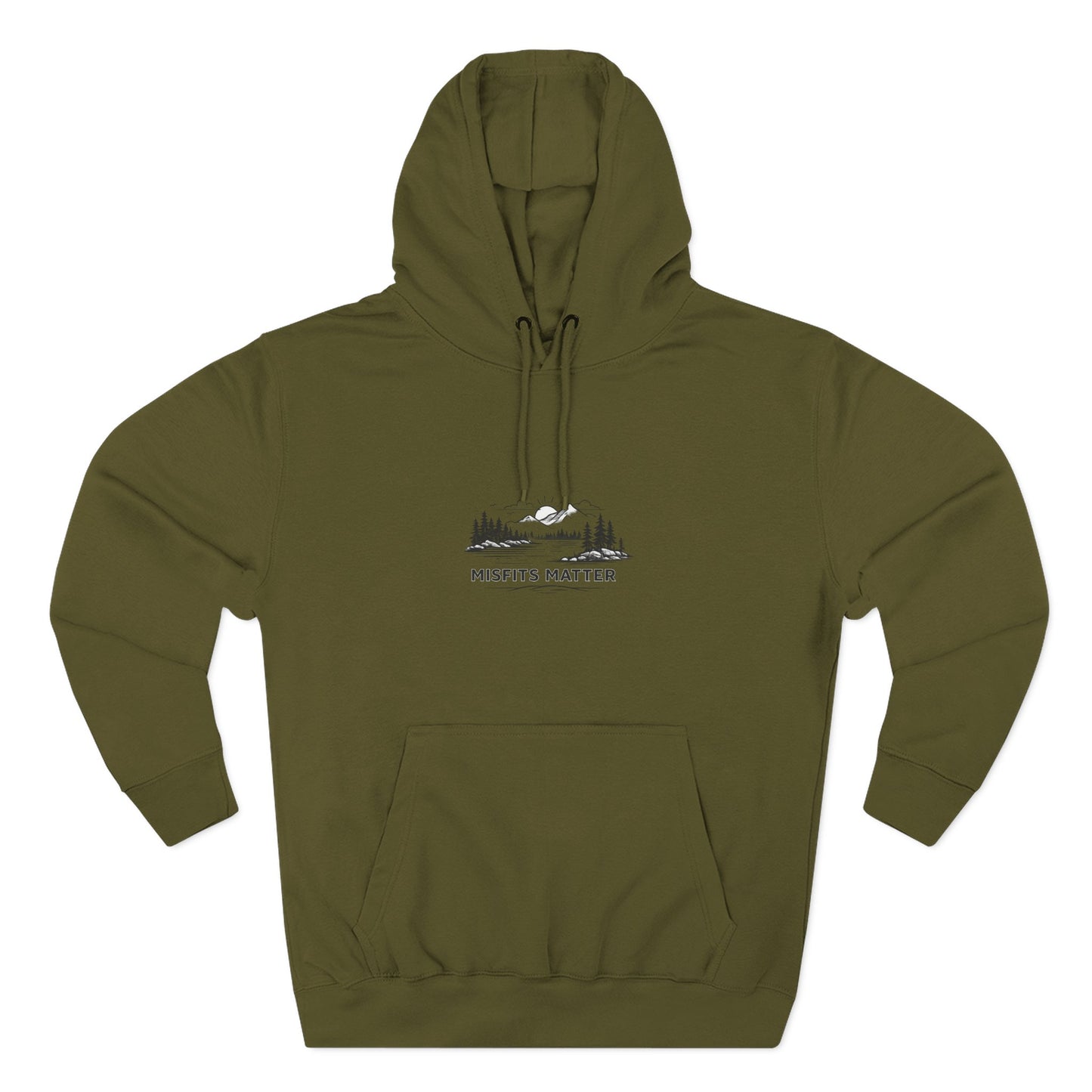 Hoodie — 'Misfits Matter' Cozy Fleece Hoodie with Inspirational Back Quote