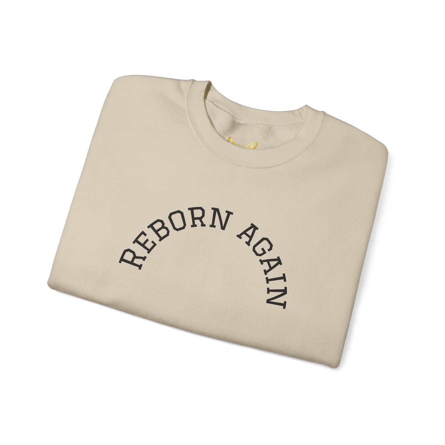 Crewneck Sweatshirt — "Reborn Again" Minimalist Botanical Sleeve