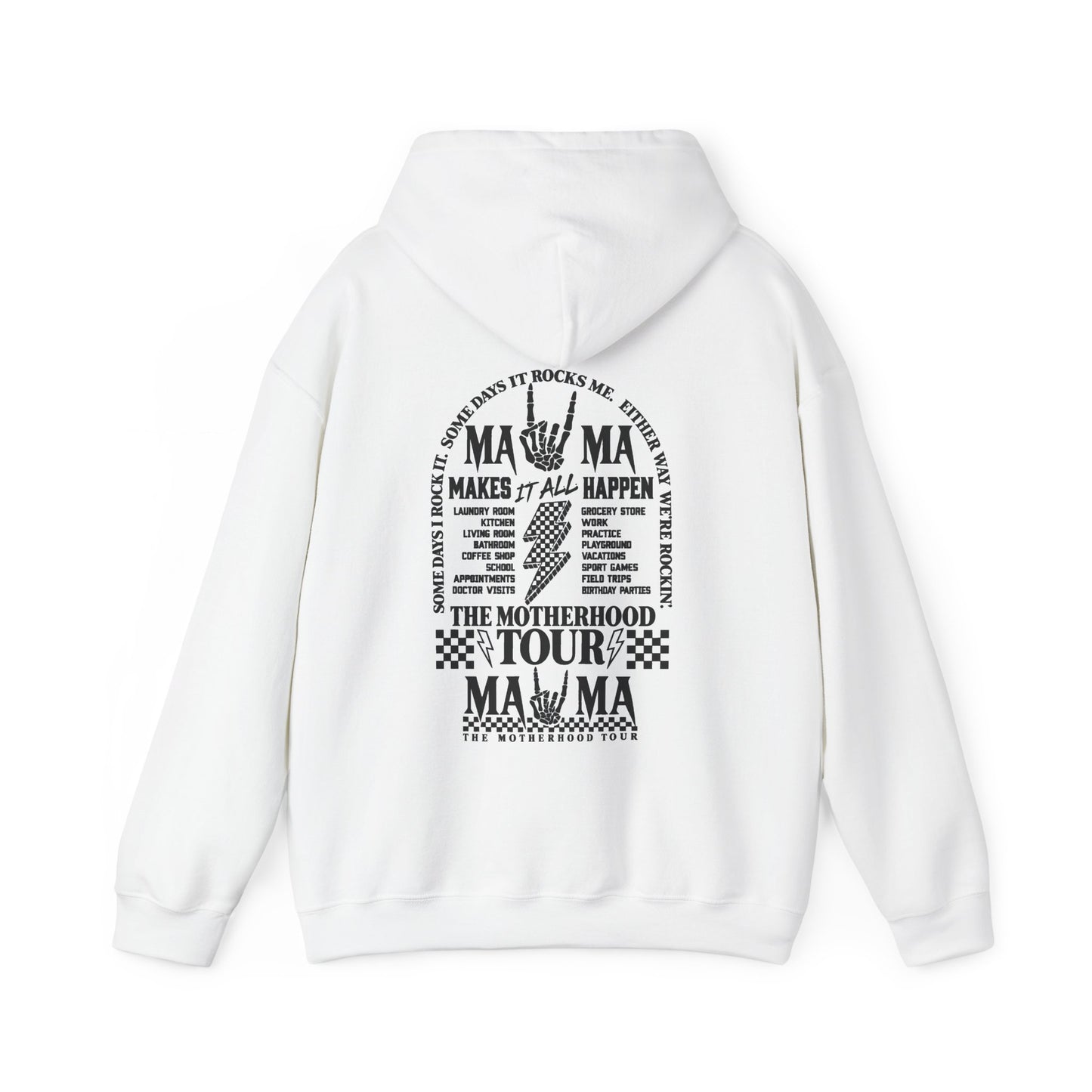 Mama Motherhood Tour Hoodie – Retro Rock Mom Graphic Hooded Sweatshirt