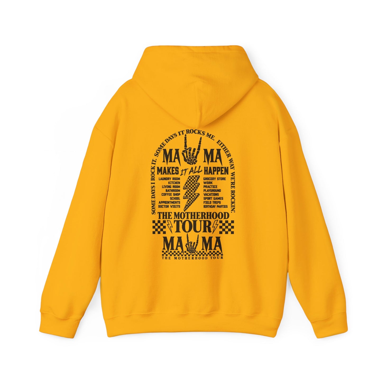 Mama Motherhood Tour Hoodie – Retro Rock Mom Graphic Hooded Sweatshirt