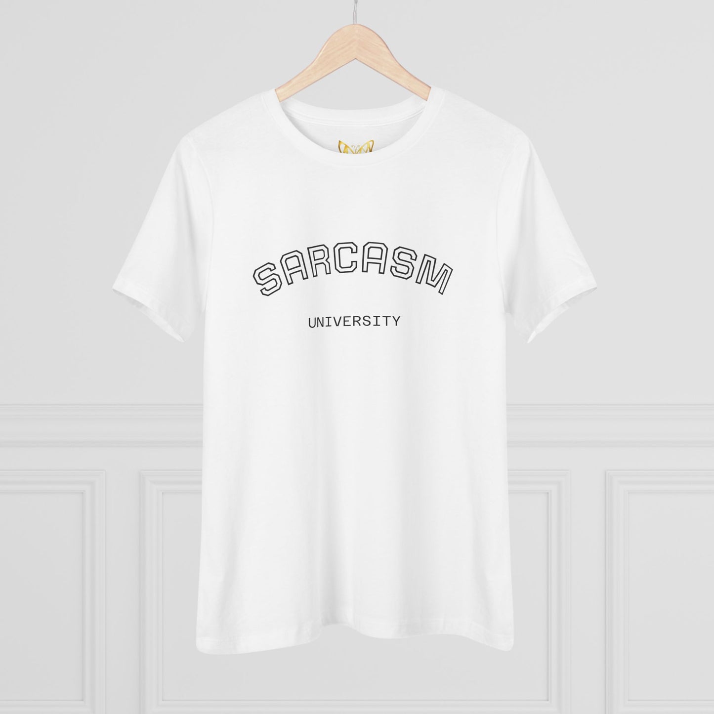 Sarcasm University Womens Tee — Funny Graphic Cotton T-Shirt