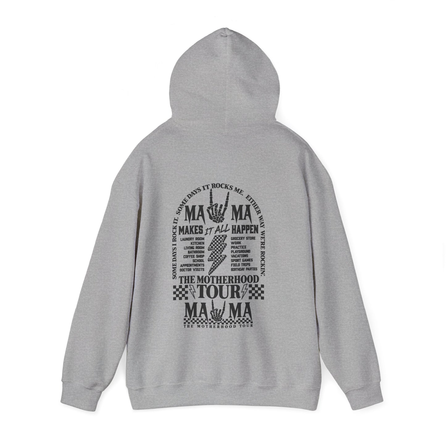 Mama Motherhood Tour Hoodie – Retro Rock Mom Graphic Hooded Sweatshirt