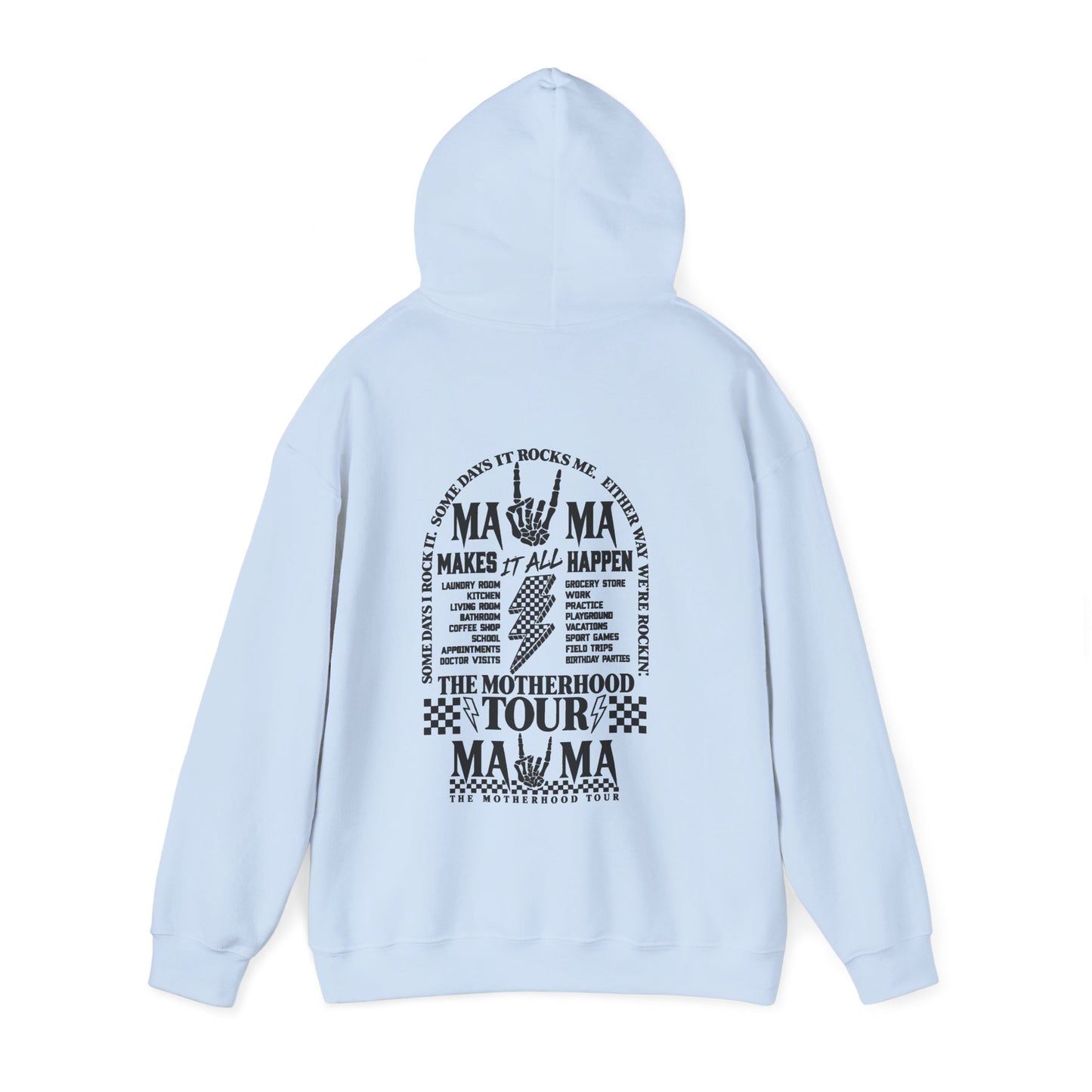Mama Motherhood Tour Hoodie – Retro Rock Mom Graphic Hooded Sweatshirt