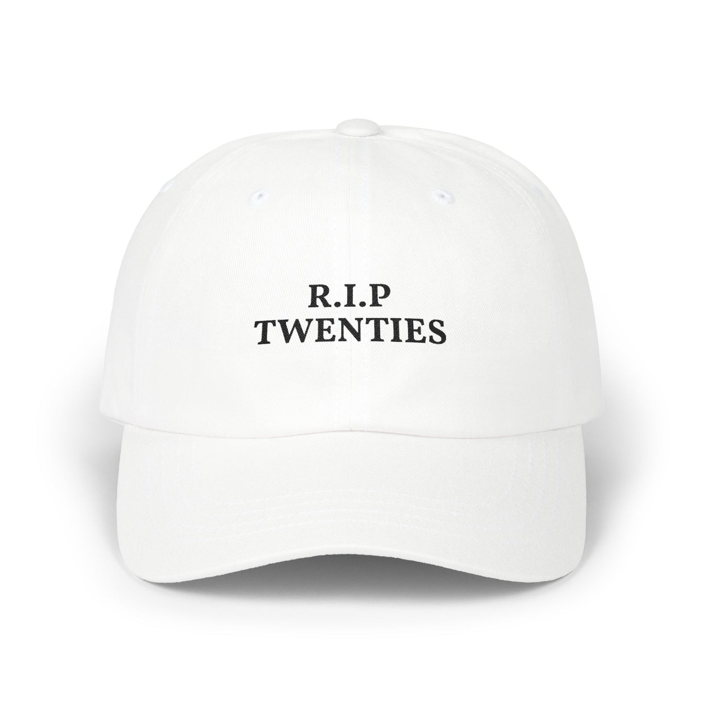 R.I.P. Twenties Dad Cap — Funny 20s Nostalgia Baseball Hat