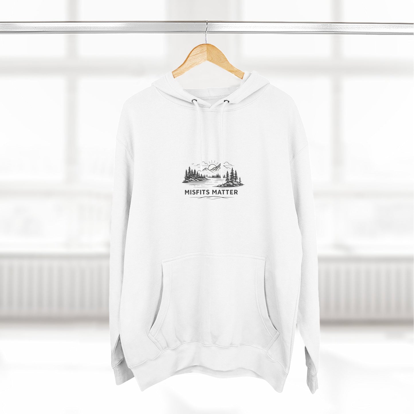 Hoodie — 'Misfits Matter' Cozy Fleece Hoodie with Inspirational Back Quote