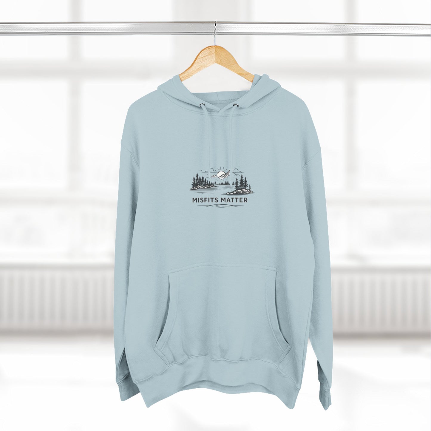 Hoodie — 'Misfits Matter' Cozy Fleece Hoodie with Inspirational Back Quote