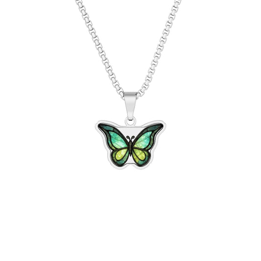 Custom Photo Butterfly Pendant Necklace — Personalized Cut-Out Photo Jewelry