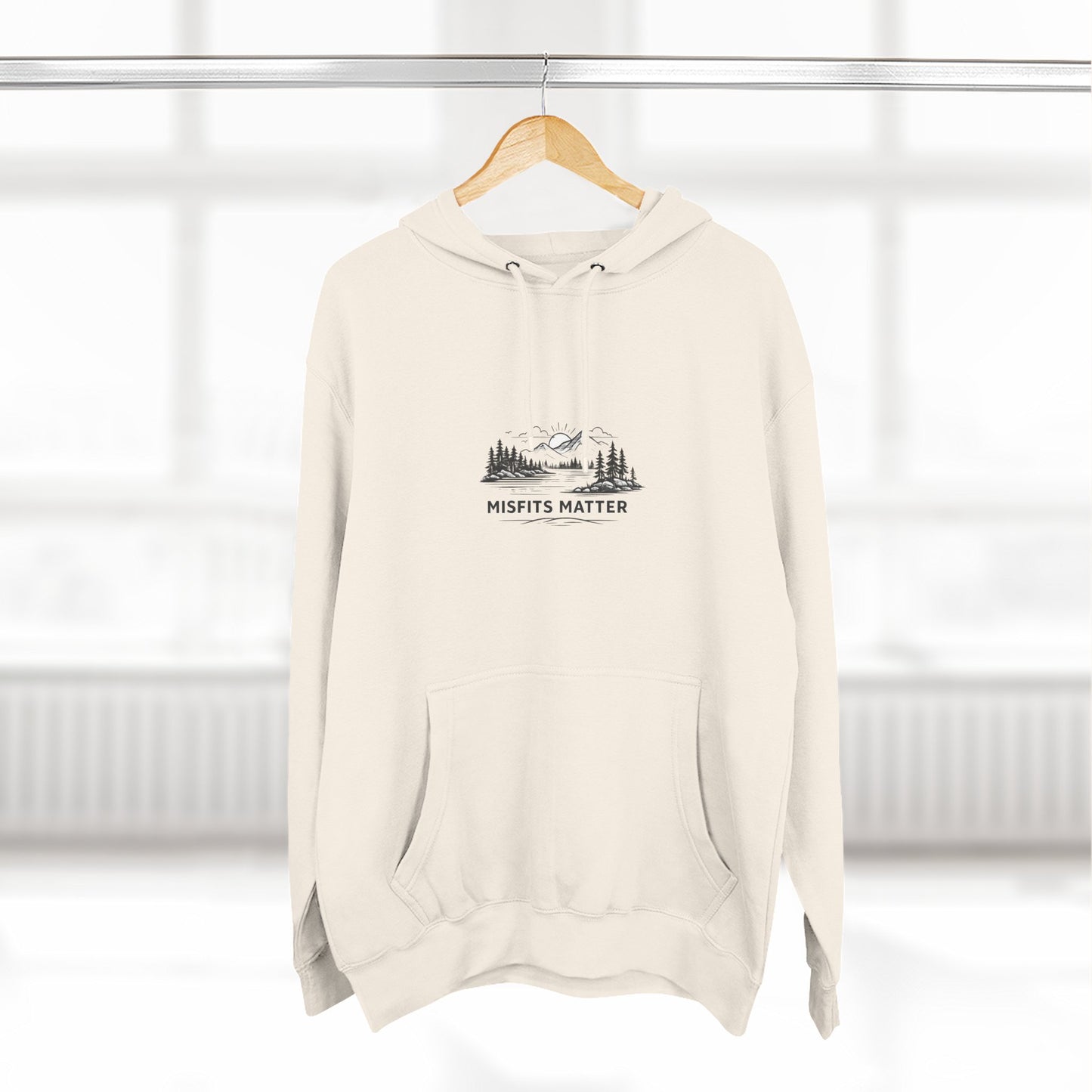 Hoodie — 'Misfits Matter' Cozy Fleece Hoodie with Inspirational Back Quote