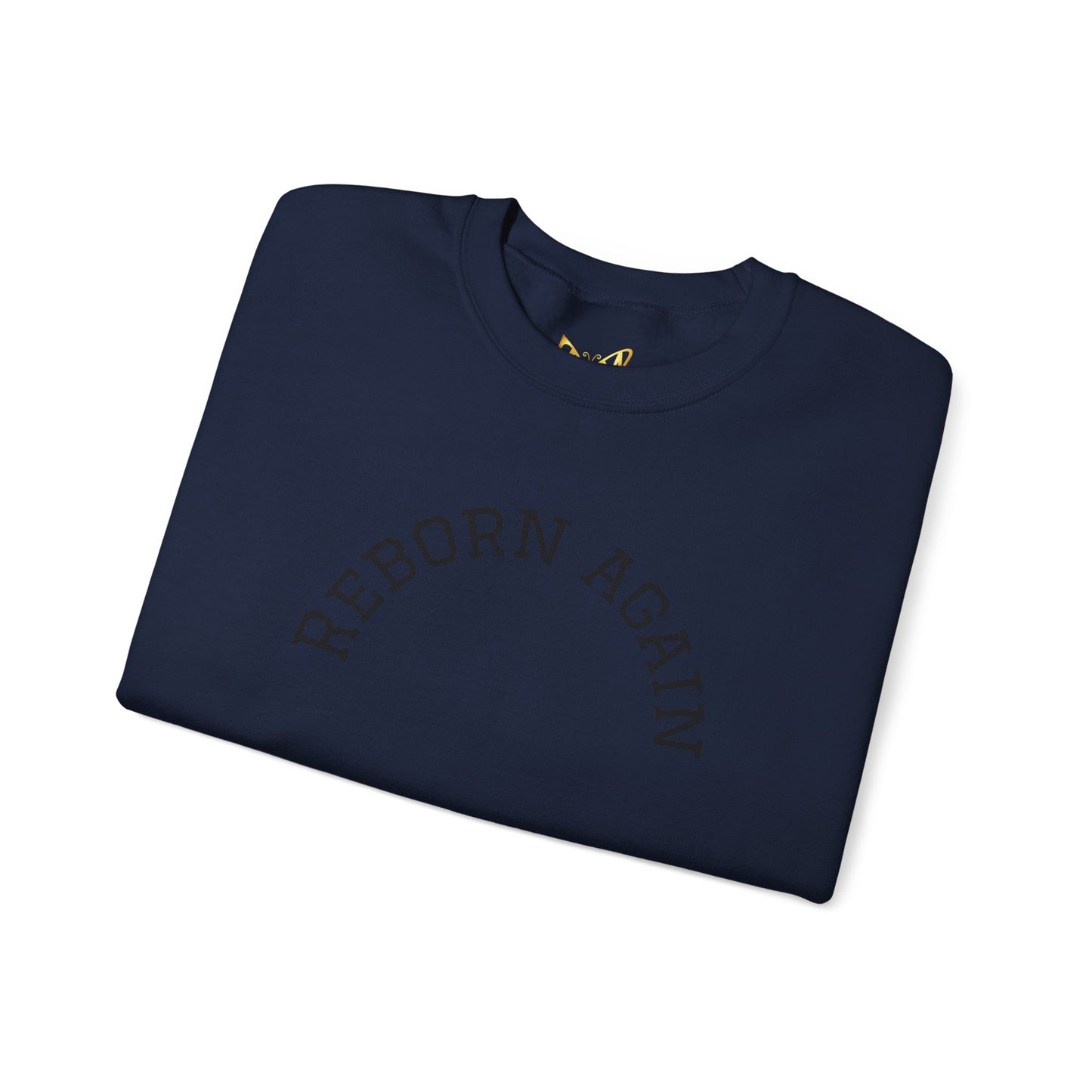 Crewneck Sweatshirt — "Reborn Again" Minimalist Botanical Sleeve