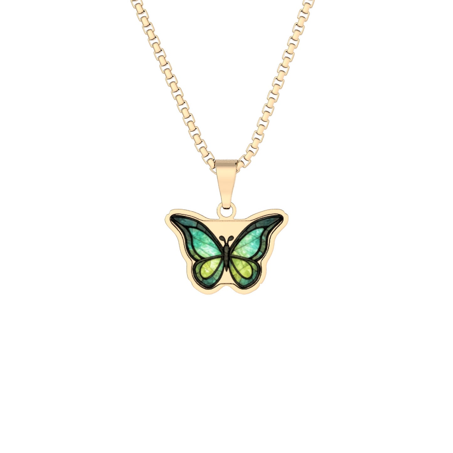 Custom Photo Butterfly Pendant Necklace — Personalized Cut-Out Photo Jewelry