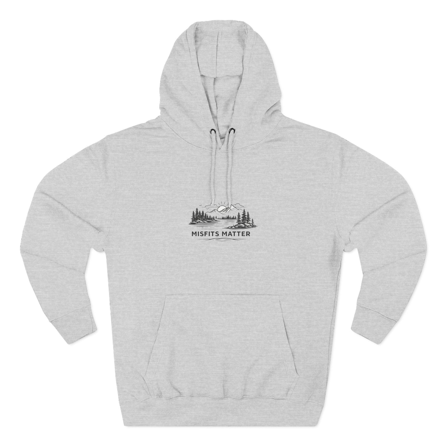 Hoodie — 'Misfits Matter' Cozy Fleece Hoodie with Inspirational Back Quote