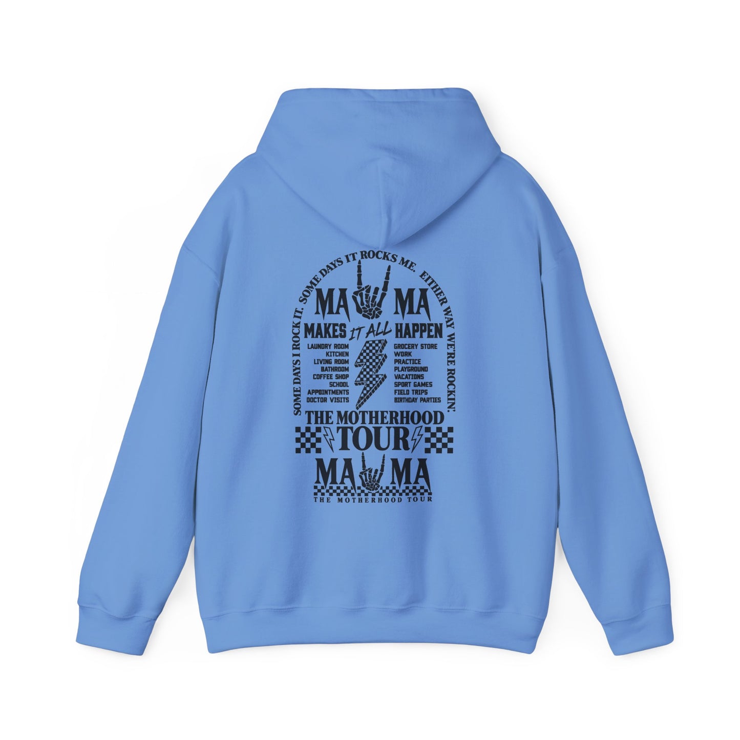 Mama Motherhood Tour Hoodie – Retro Rock Mom Graphic Hooded Sweatshirt