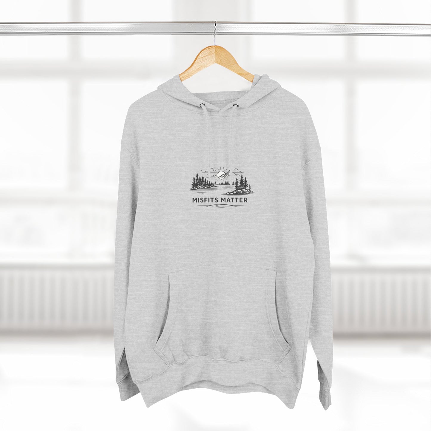 Hoodie — 'Misfits Matter' Cozy Fleece Hoodie with Inspirational Back Quote