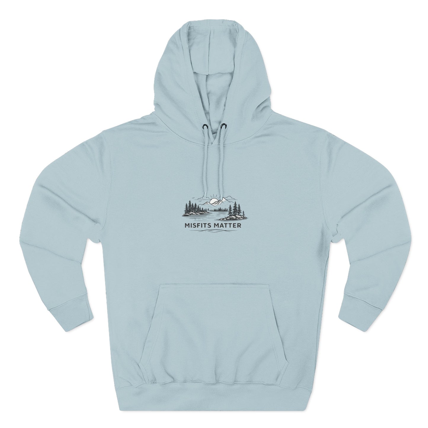 Hoodie — 'Misfits Matter' Cozy Fleece Hoodie with Inspirational Back Quote