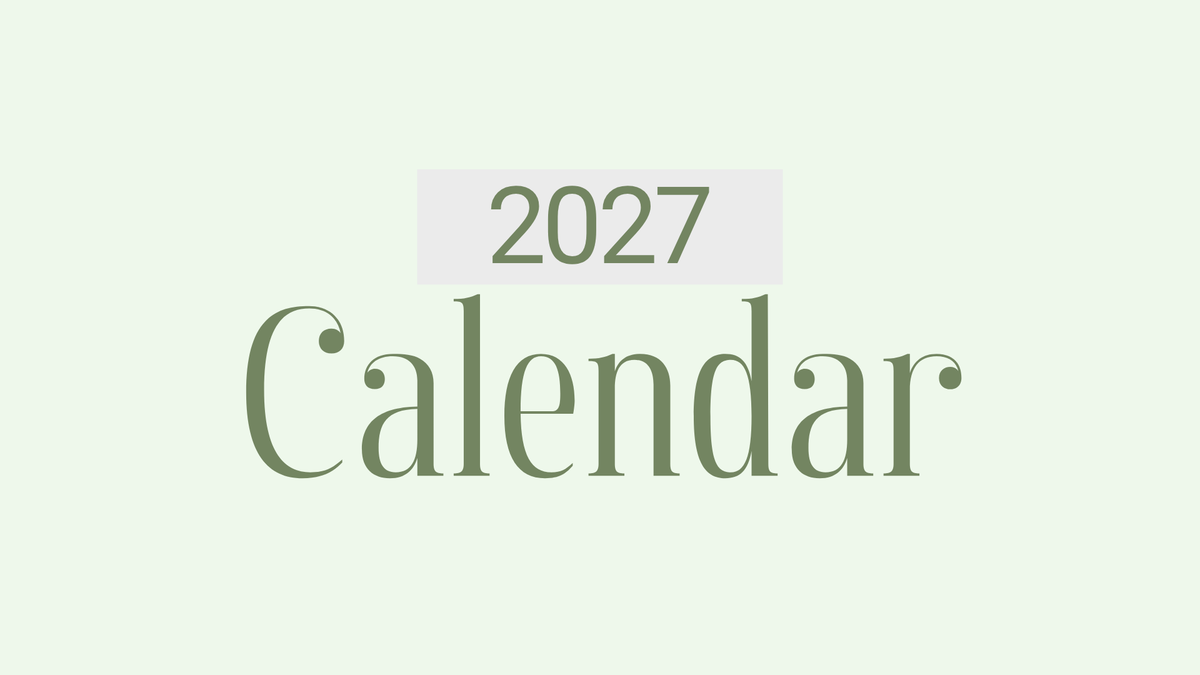 Digital 2027 calendar- Read description