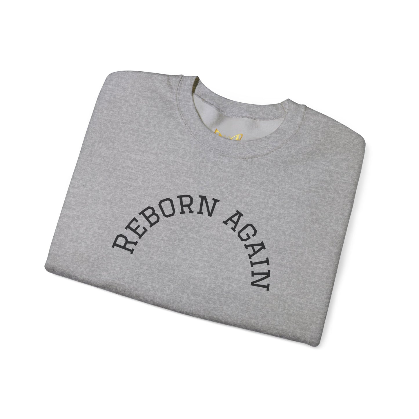 Crewneck Sweatshirt — "Reborn Again" Minimalist Botanical Sleeve