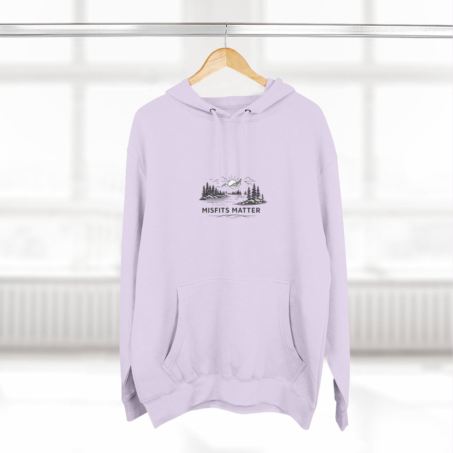 Hoodie — 'Misfits Matter' Cozy Fleece Hoodie with Inspirational Back Quote