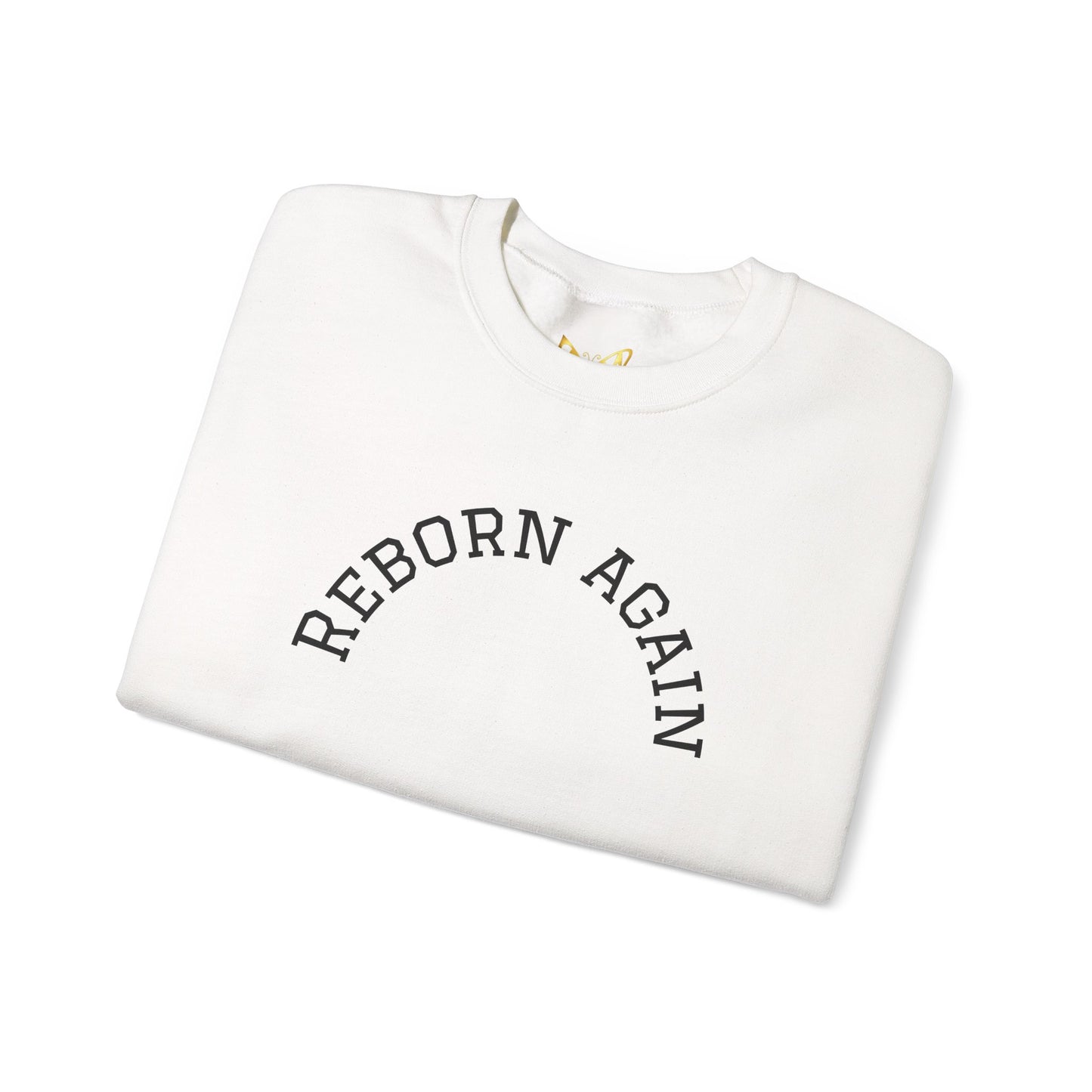 Crewneck Sweatshirt — "Reborn Again" Minimalist Botanical Sleeve