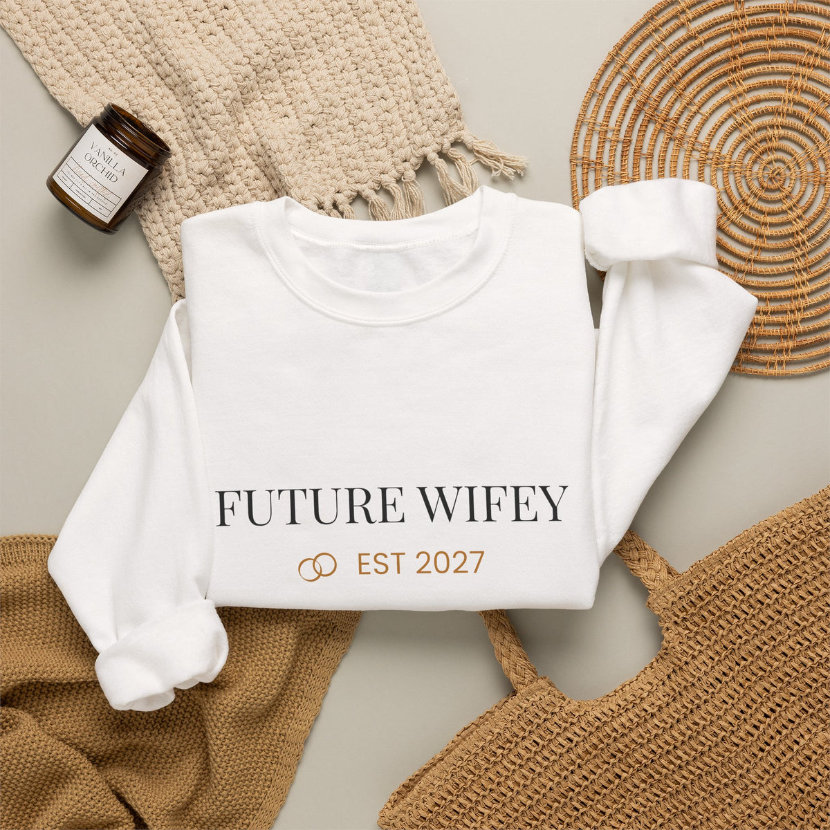 Future Wifey Sweatshirt - EST 2027 Engagement Gift Crewneck