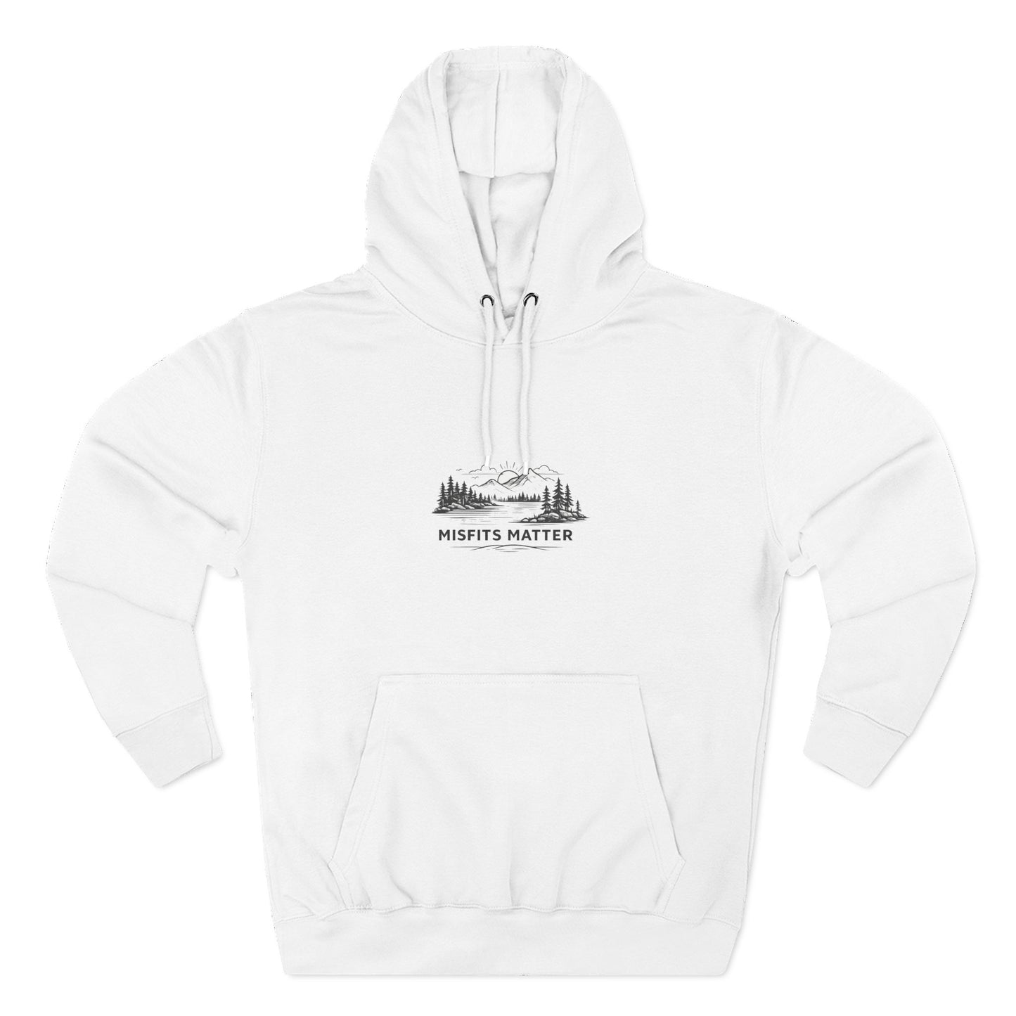 Hoodie — 'Misfits Matter' Cozy Fleece Hoodie with Inspirational Back Quote