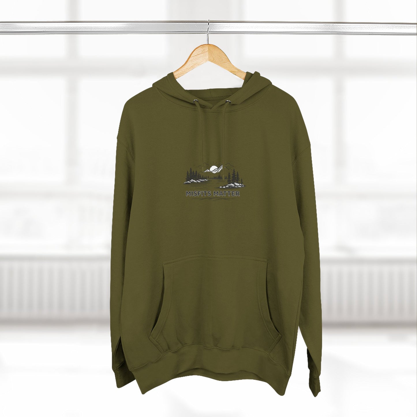 Hoodie — 'Misfits Matter' Cozy Fleece Hoodie with Inspirational Back Quote
