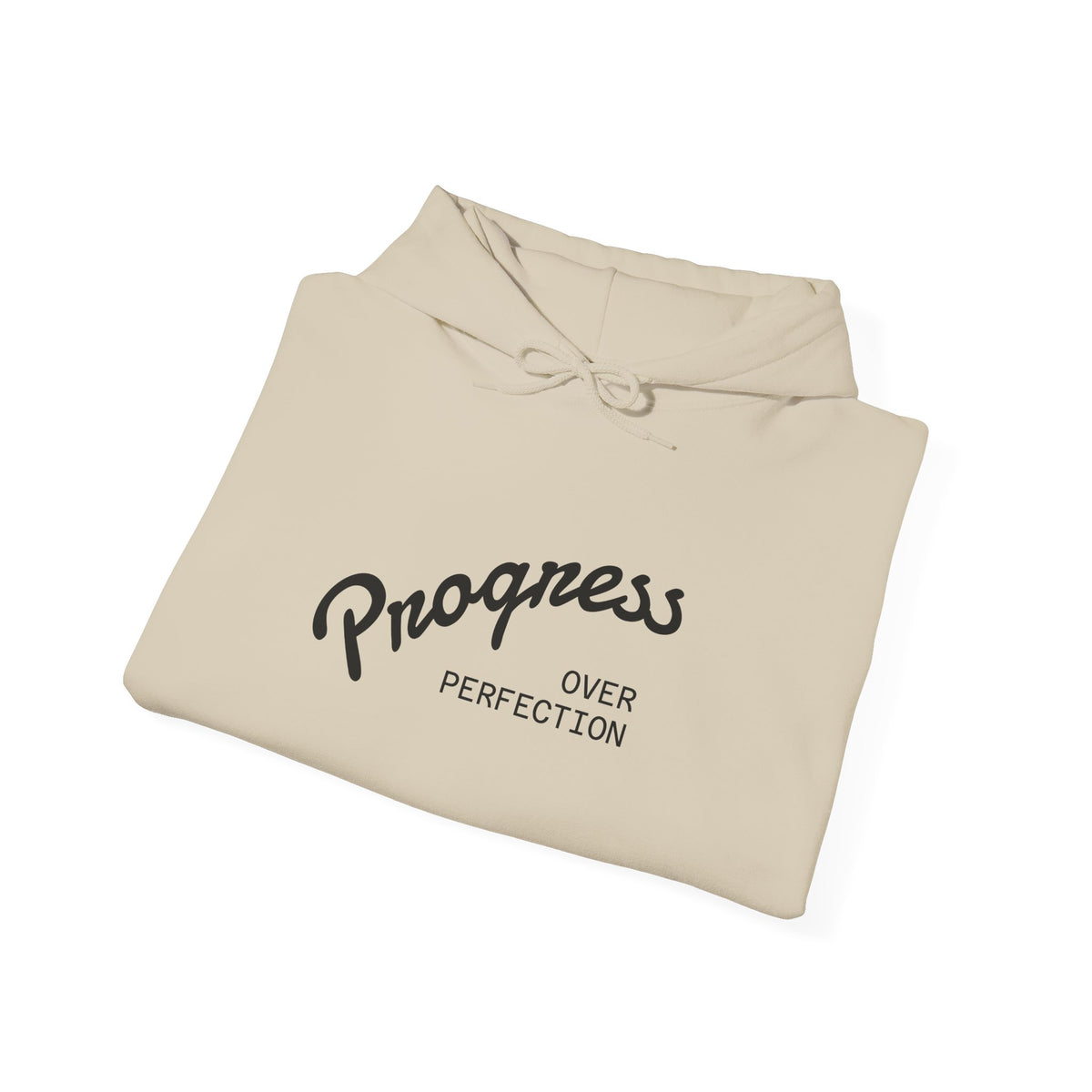 Progress Over Perfection Hoodie — Inspirational Casual Hooded Sweatshirt