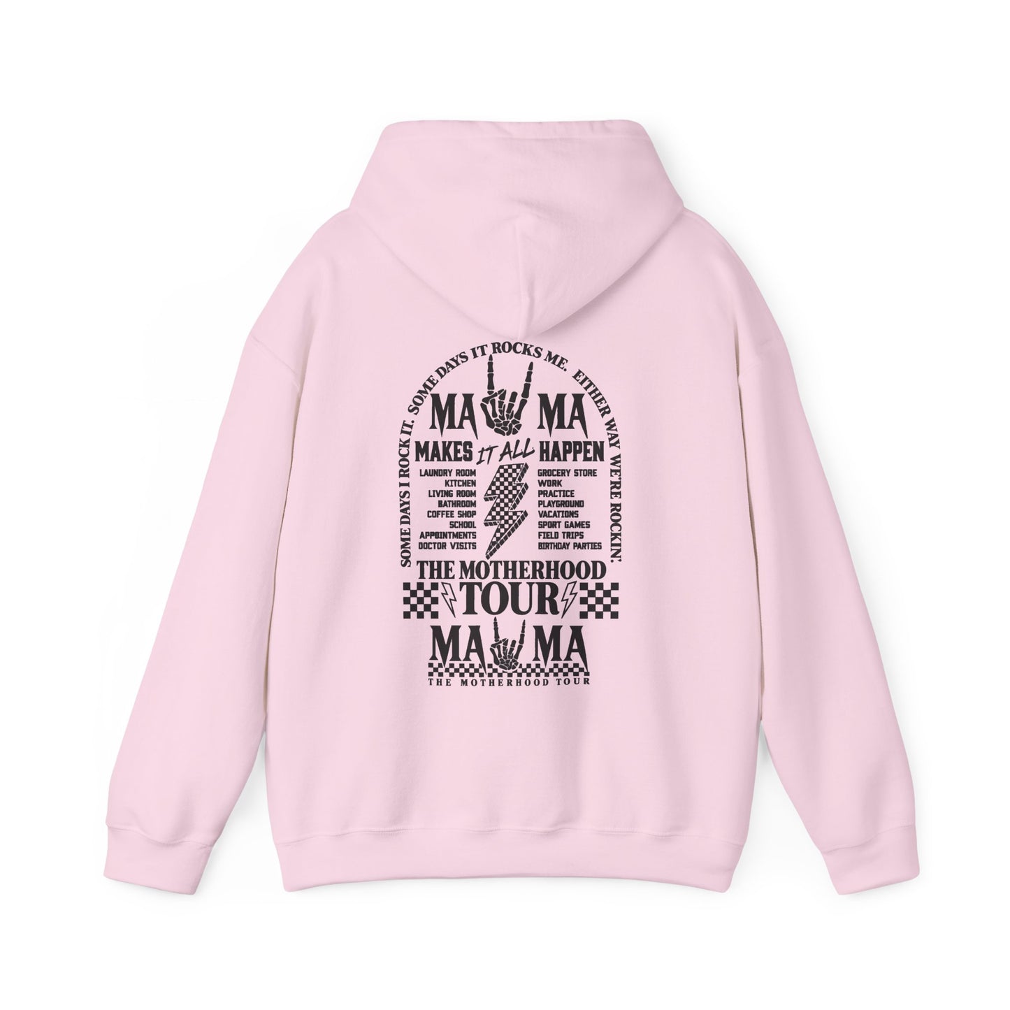 Mama Motherhood Tour Hoodie – Retro Rock Mom Graphic Hooded Sweatshirt