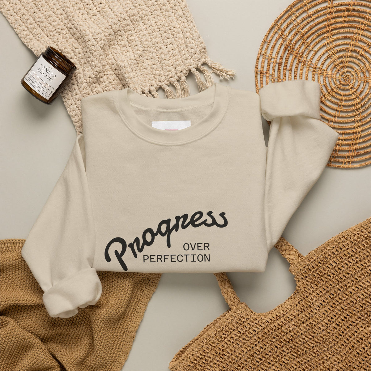 Progress Over Perfection Crewneck Sweatshirt
