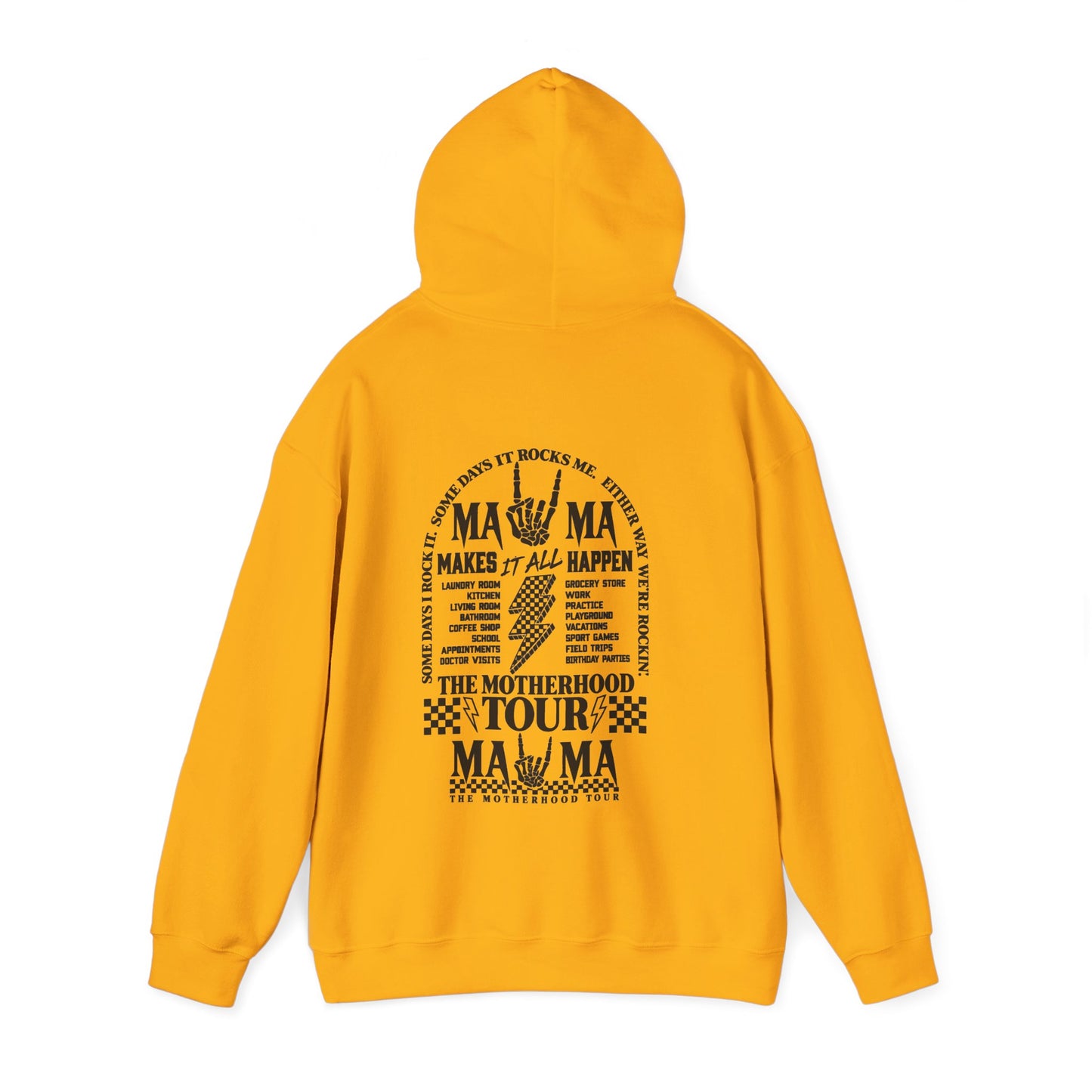 Mama Motherhood Tour Hoodie – Retro Rock Mom Graphic Hooded Sweatshirt