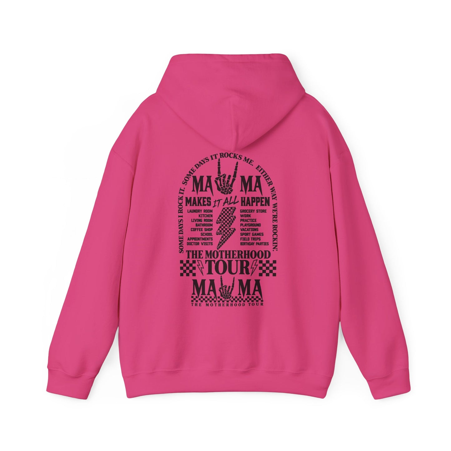 Mama Motherhood Tour Hoodie – Retro Rock Mom Graphic Hooded Sweatshirt