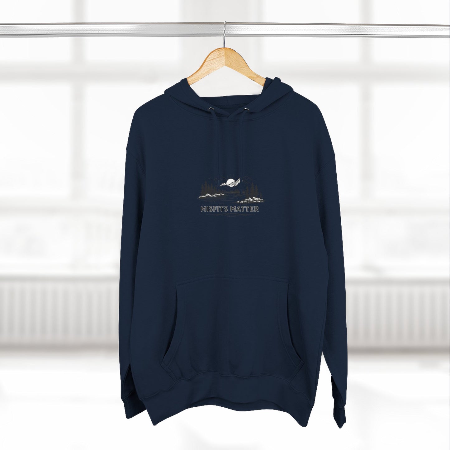 Hoodie — 'Misfits Matter' Cozy Fleece Hoodie with Inspirational Back Quote
