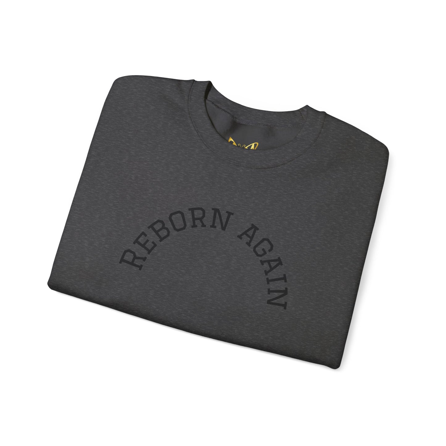 Crewneck Sweatshirt — "Reborn Again" Minimalist Botanical Sleeve