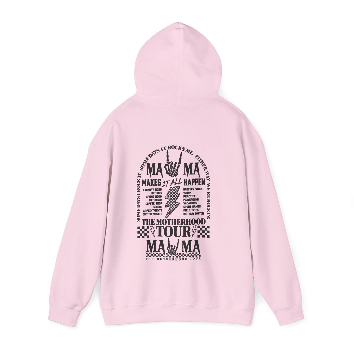 Mama Motherhood Tour Hoodie – Retro Rock Mom Graphic Hooded Sweatshirt