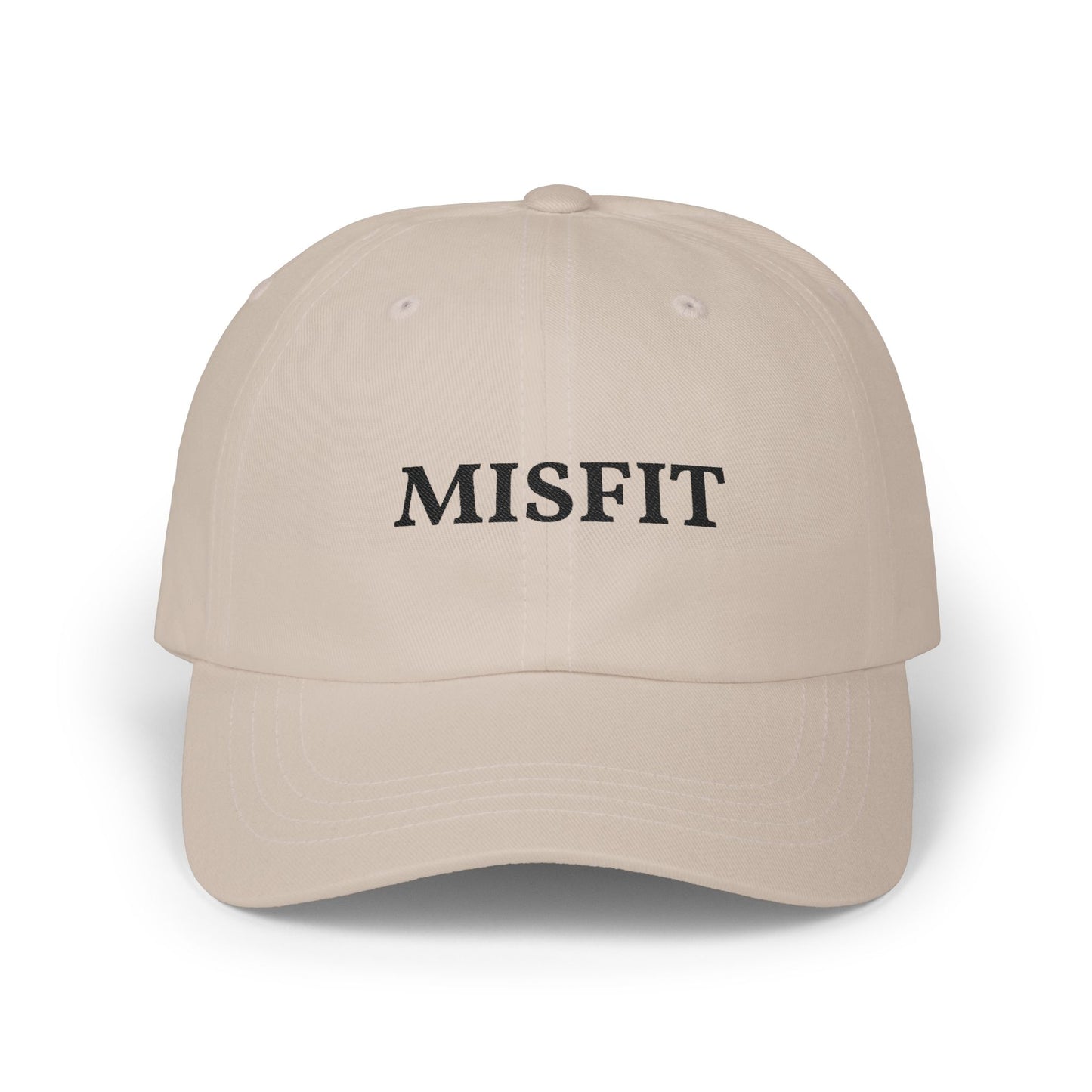 Misfit Dad Cap — Minimal Embroidered Baseball Hat