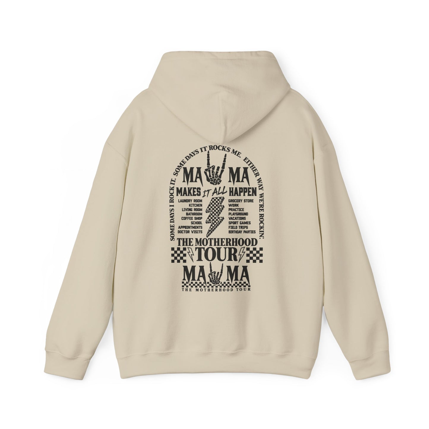 Mama Motherhood Tour Hoodie – Retro Rock Mom Graphic Hooded Sweatshirt