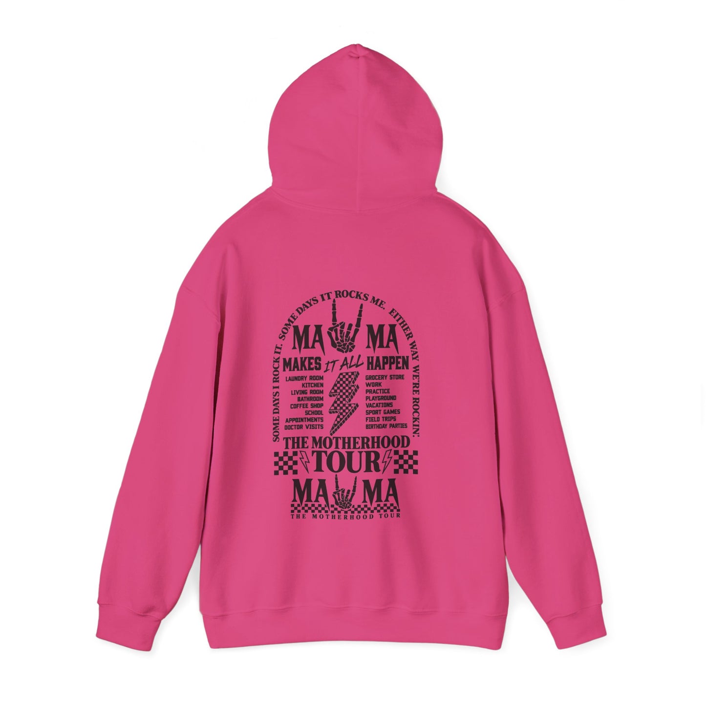 Mama Motherhood Tour Hoodie – Retro Rock Mom Graphic Hooded Sweatshirt