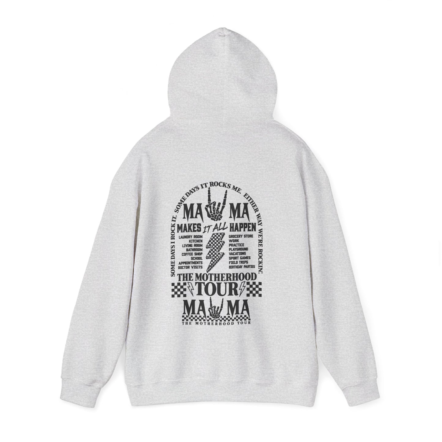 Mama Motherhood Tour Hoodie – Retro Rock Mom Graphic Hooded Sweatshirt