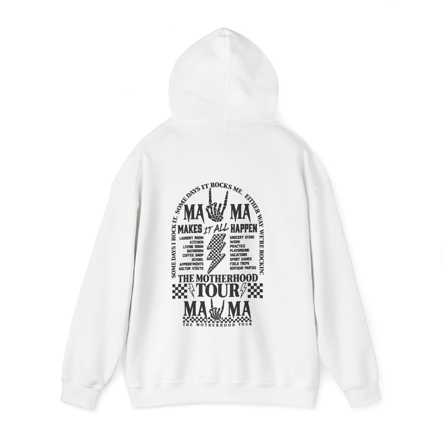 Mama Motherhood Tour Hoodie – Retro Rock Mom Graphic Hooded Sweatshirt