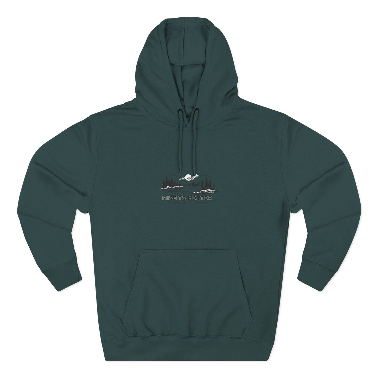 Hoodie — 'Misfits Matter' Cozy Fleece Hoodie with Inspirational Back Quote