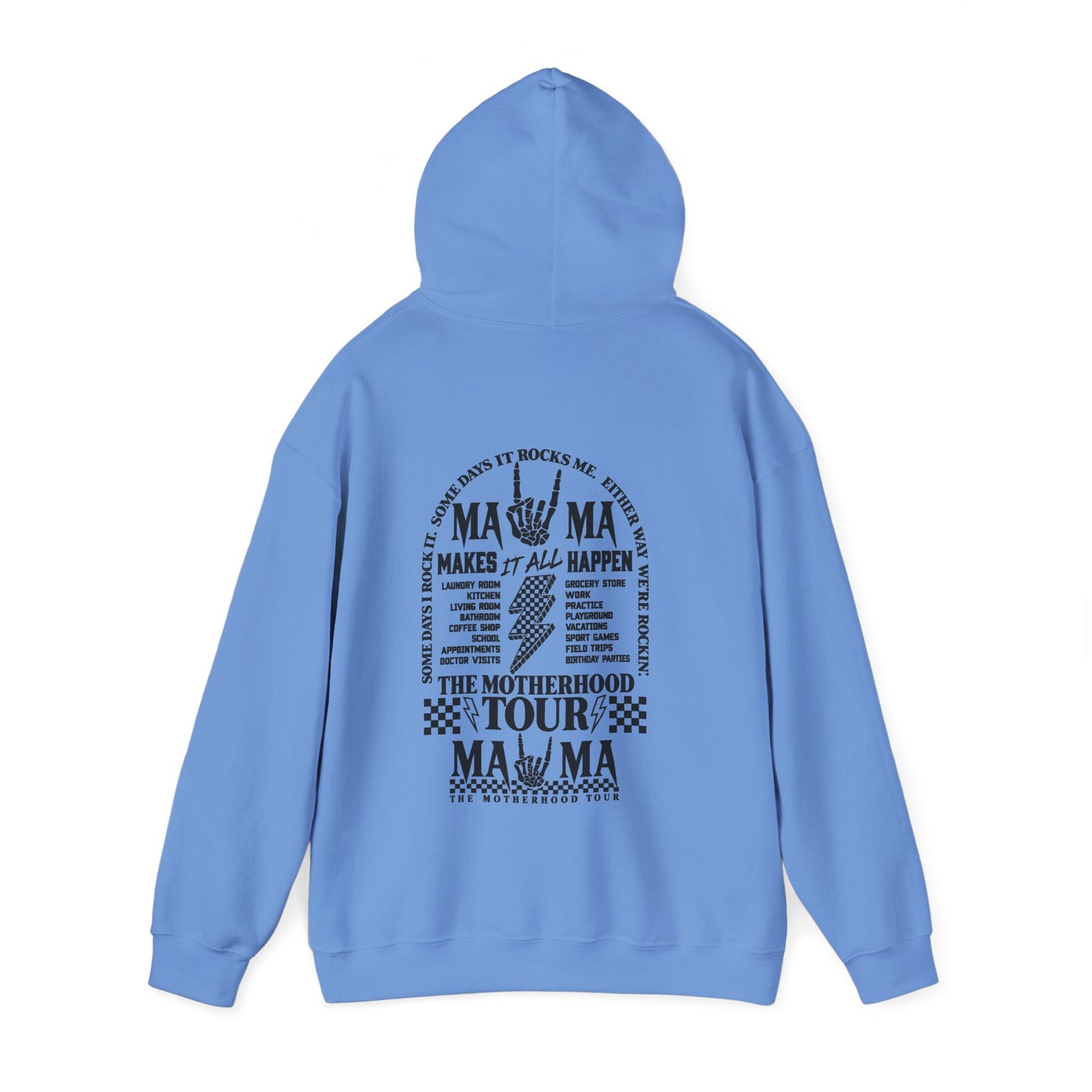 Mama Motherhood Tour Hoodie – Retro Rock Mom Graphic Hooded Sweatshirt