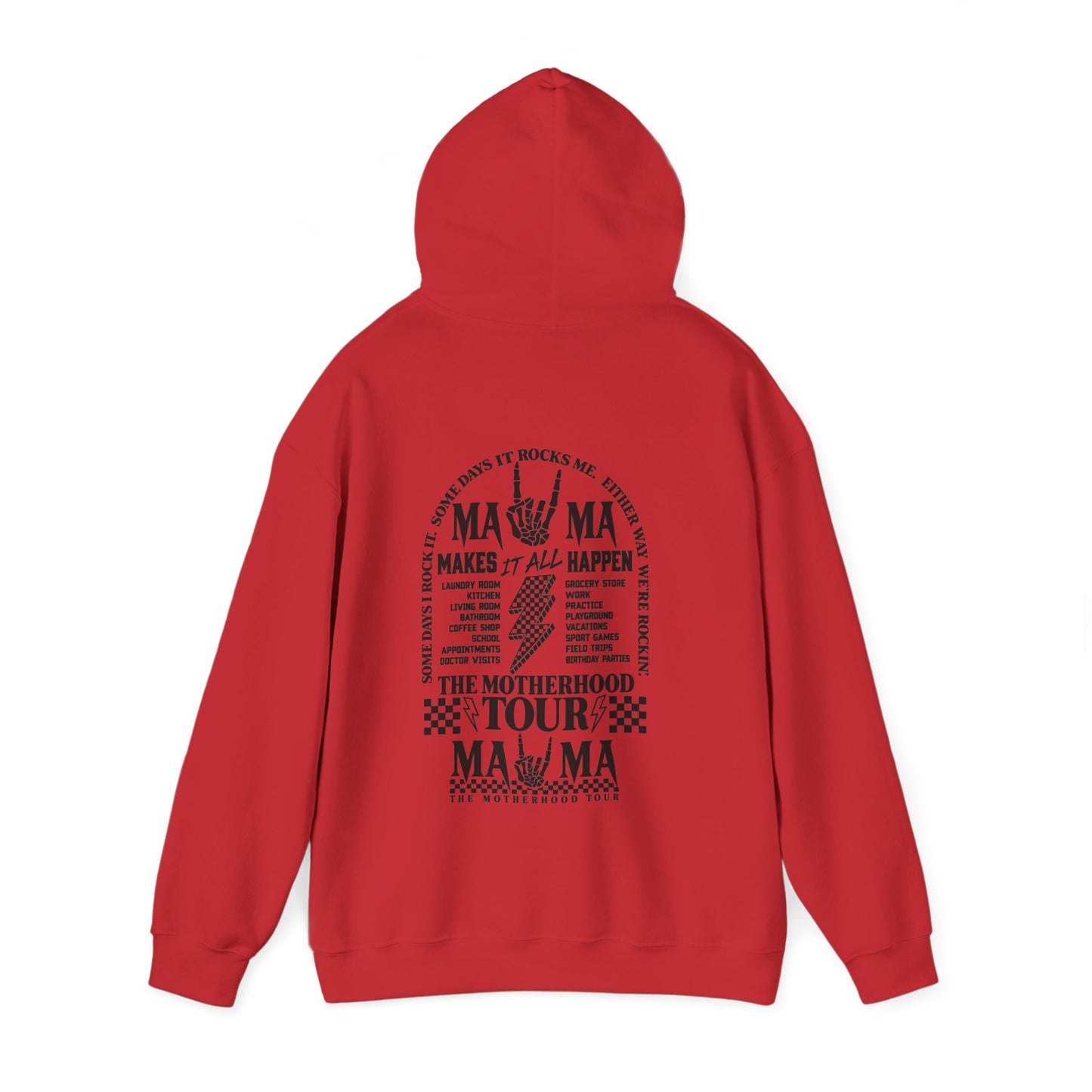 Mama Motherhood Tour Hoodie – Retro Rock Mom Graphic Hooded Sweatshirt