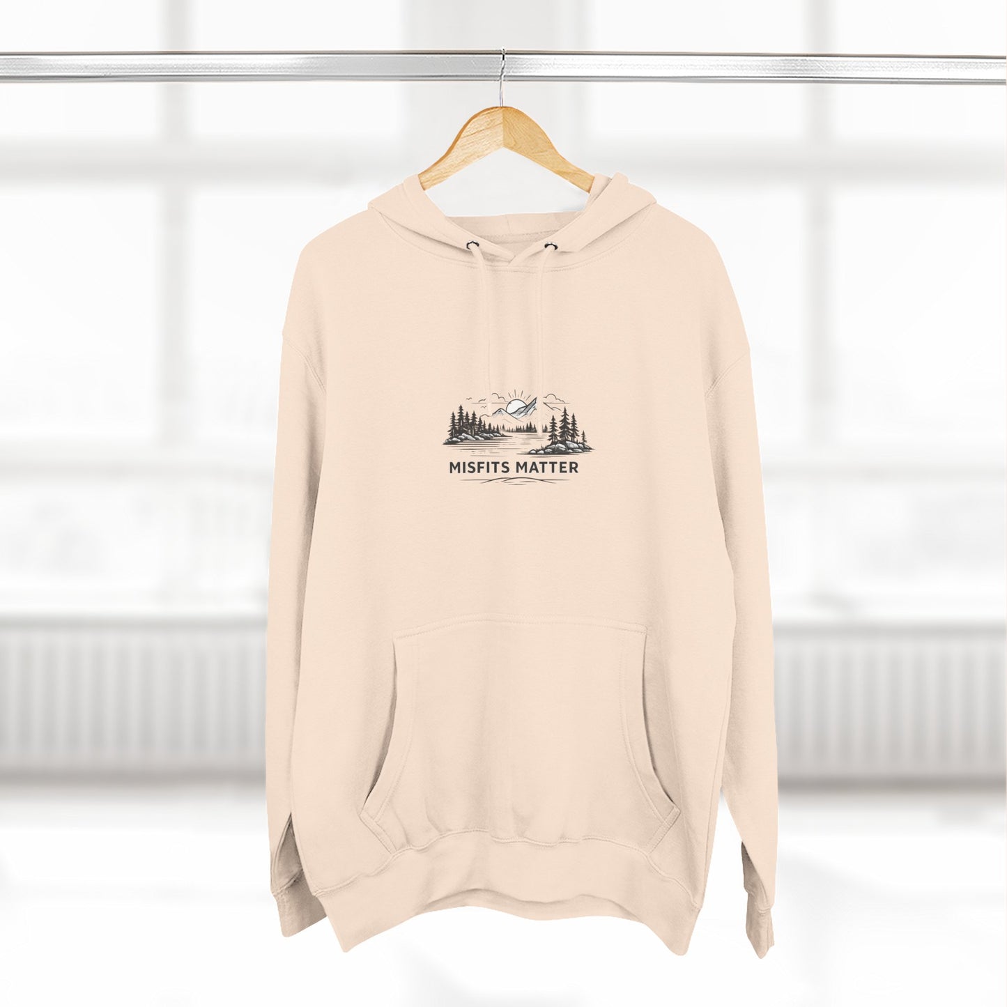 Hoodie — 'Misfits Matter' Cozy Fleece Hoodie with Inspirational Back Quote