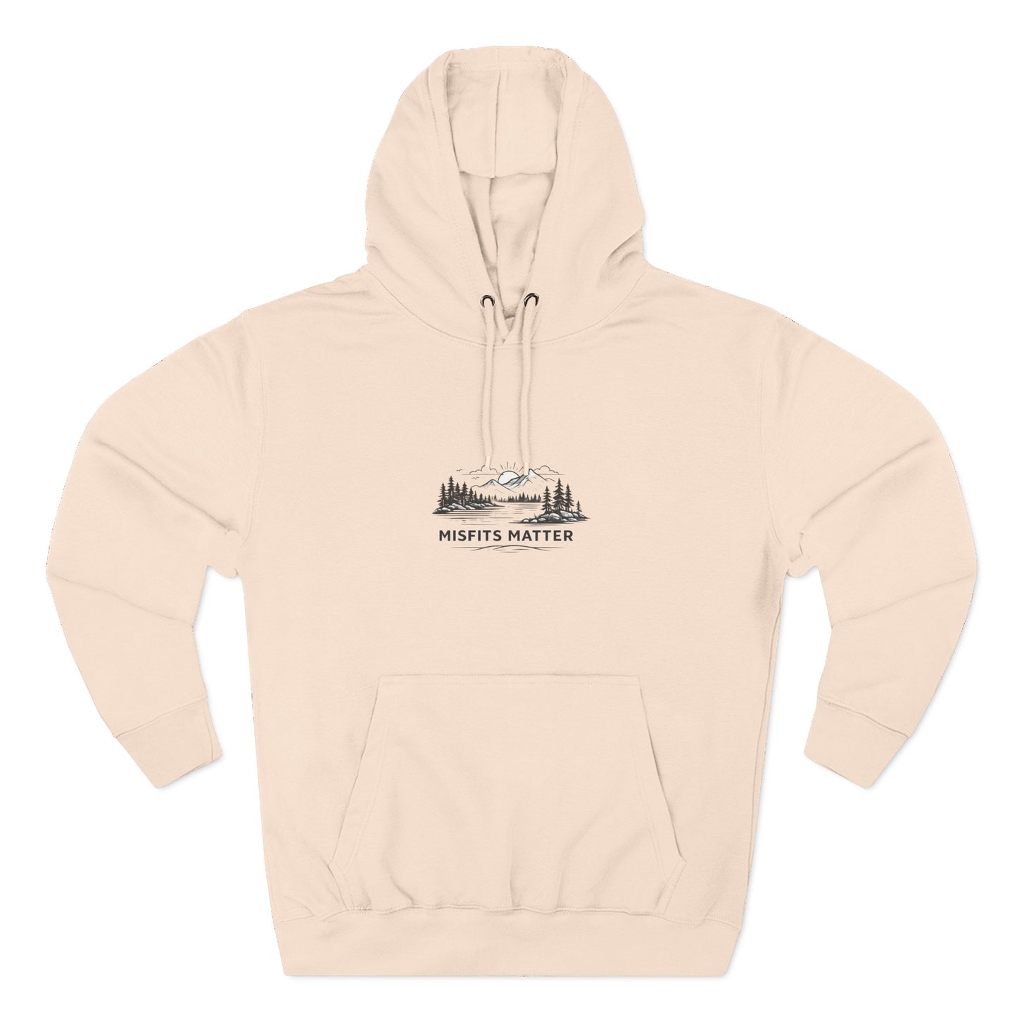 Hoodie — 'Misfits Matter' Cozy Fleece Hoodie with Inspirational Back Quote