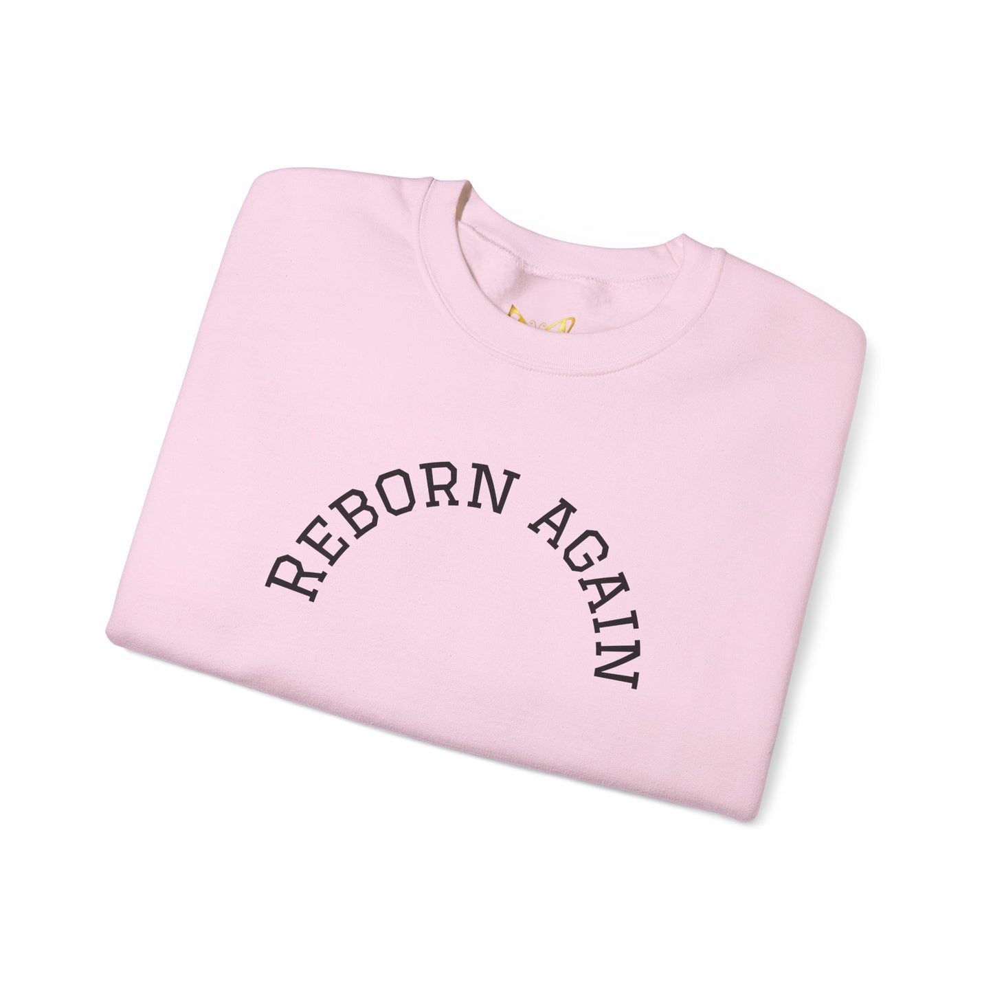 Crewneck Sweatshirt — "Reborn Again" Minimalist Botanical Sleeve