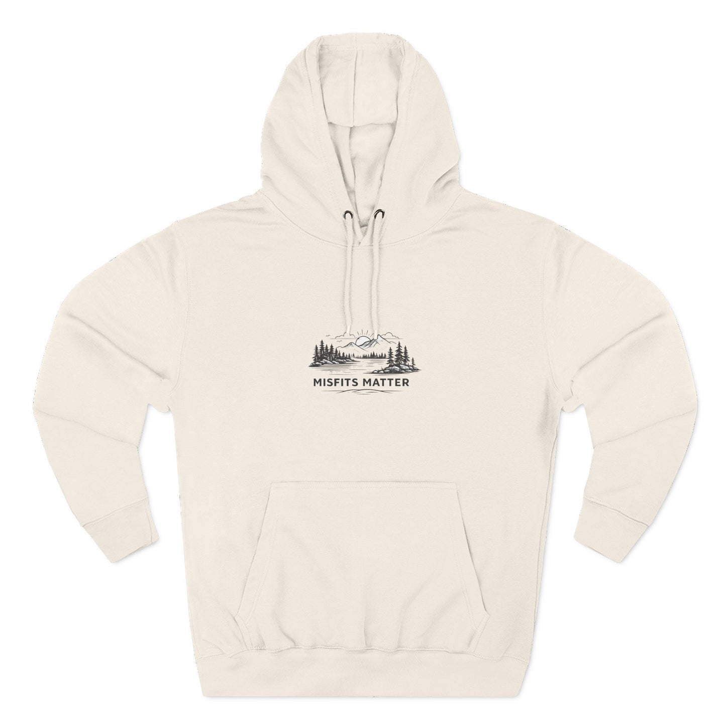 Hoodie — 'Misfits Matter' Cozy Fleece Hoodie with Inspirational Back Quote