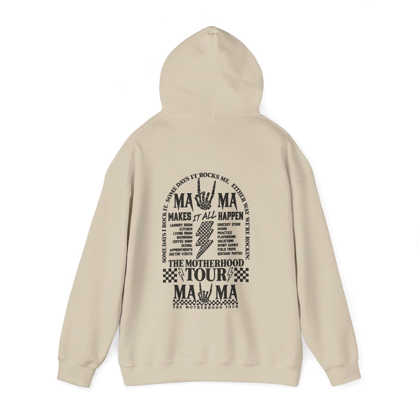 Mama Motherhood Tour Hoodie – Retro Rock Mom Graphic Hooded Sweatshirt