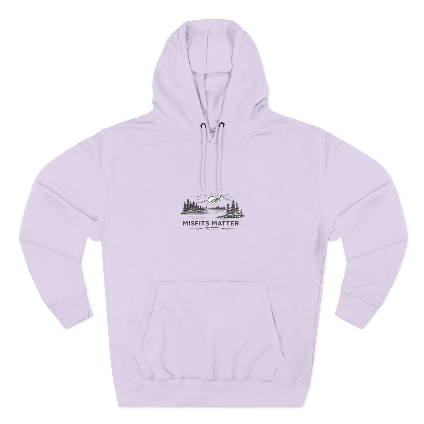 Hoodie — 'Misfits Matter' Cozy Fleece Hoodie with Inspirational Back Quote