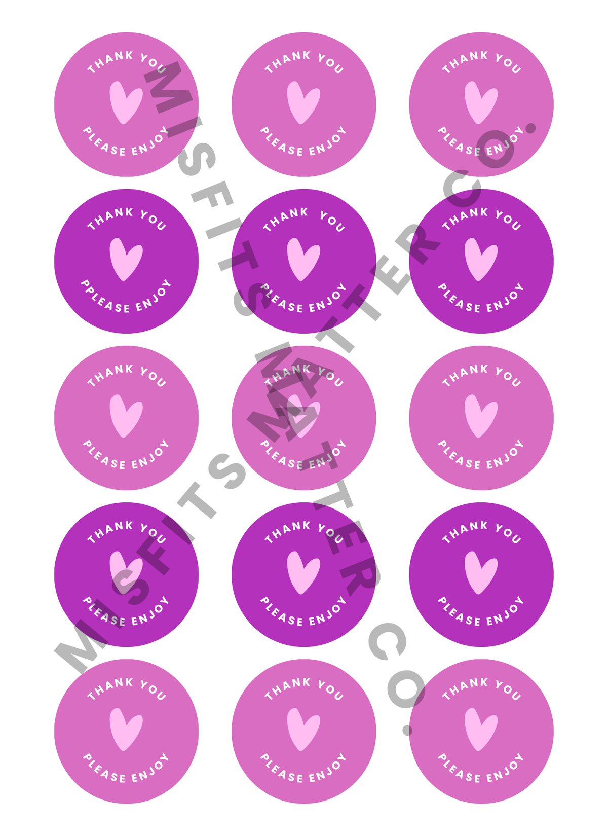 Digital product- thank you stickers